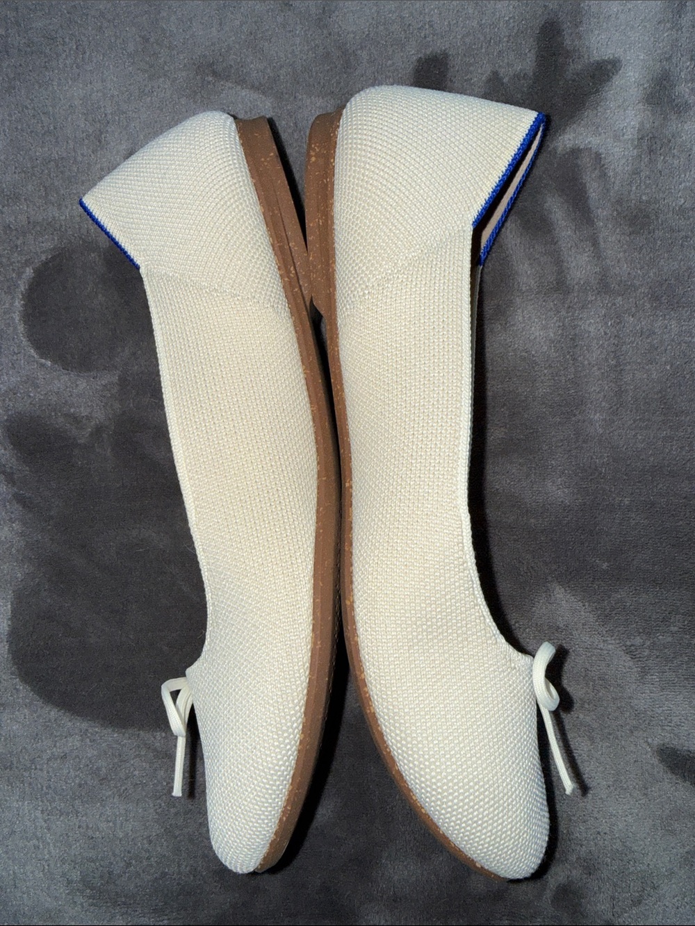Rothy’s The Ballet Flat Gardenia Ivory Bow Knit Flats Size 10 - Picture 5 of 10